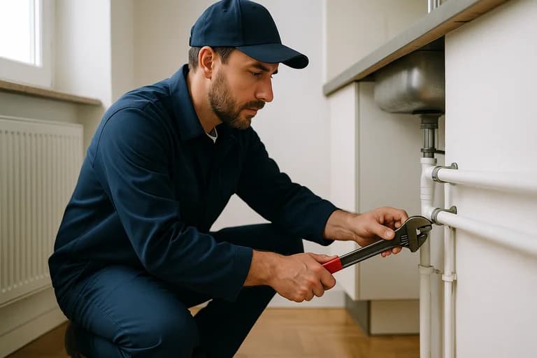 Artisan plombier en intervention à Metz